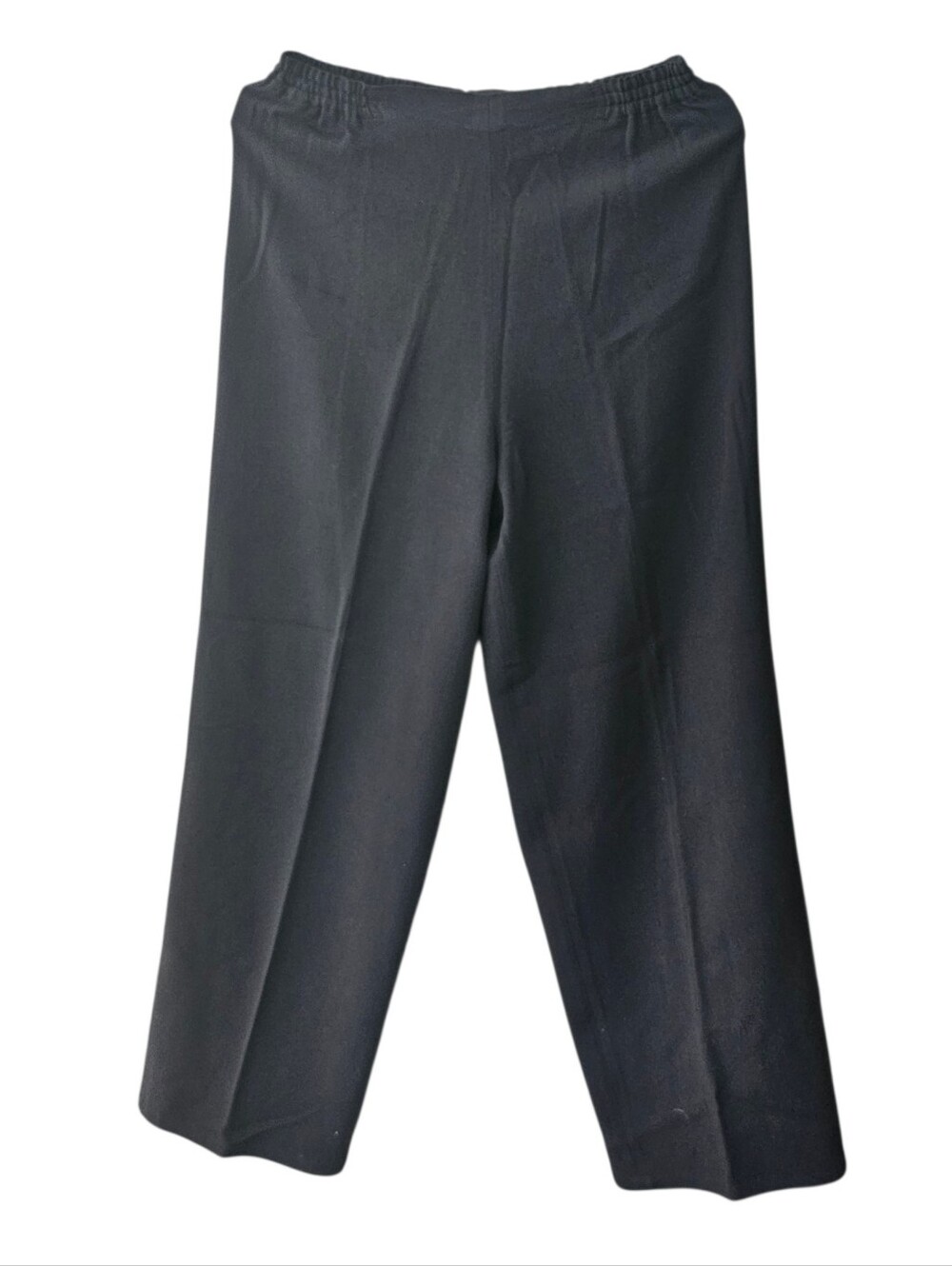 Dušan 100% Wool High Rise Wide Leg Black Trousers Made In Italy